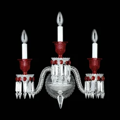 Appliques-Baccarat Applique Zénith Clair et Rouge (3L)
