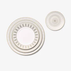 Assiettes-Baccarat Assiettes Arcadia Or Et Platine | France