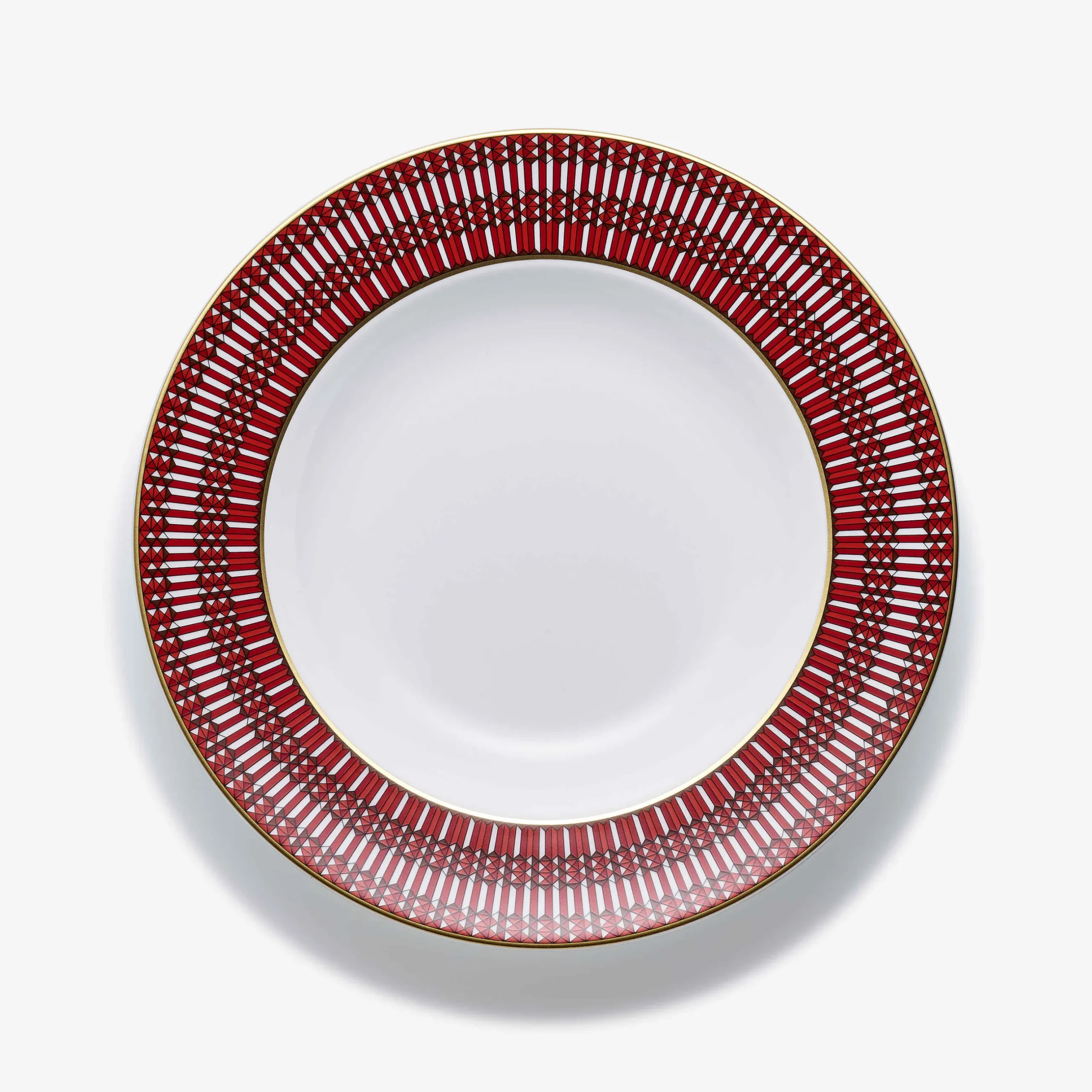 Assiettes-Baccarat Assiettes Creuses Arcadia Rouge x2
