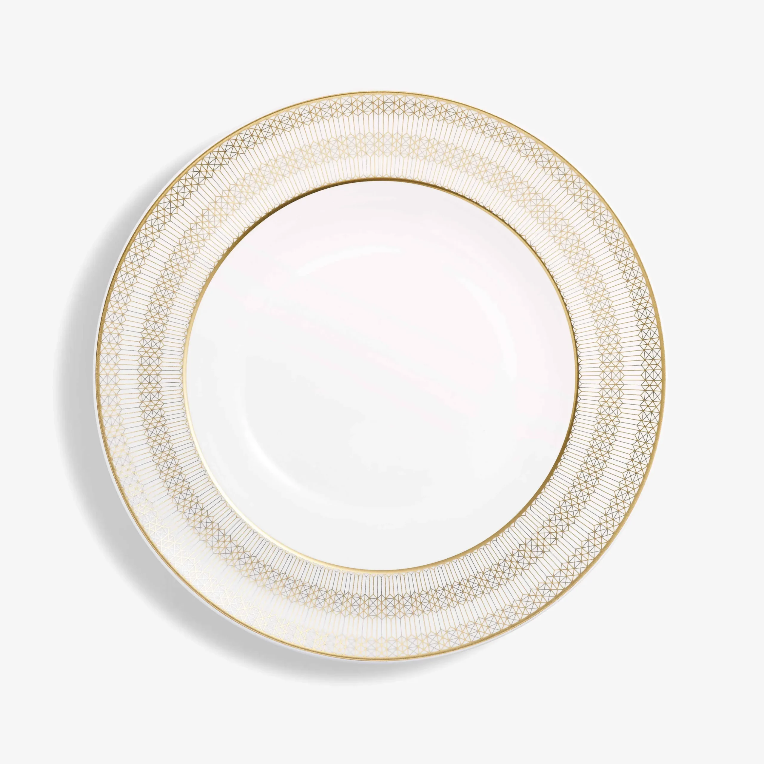 Assiettes-Baccarat Assiettes Creuses Arcadia Or et Platine x2