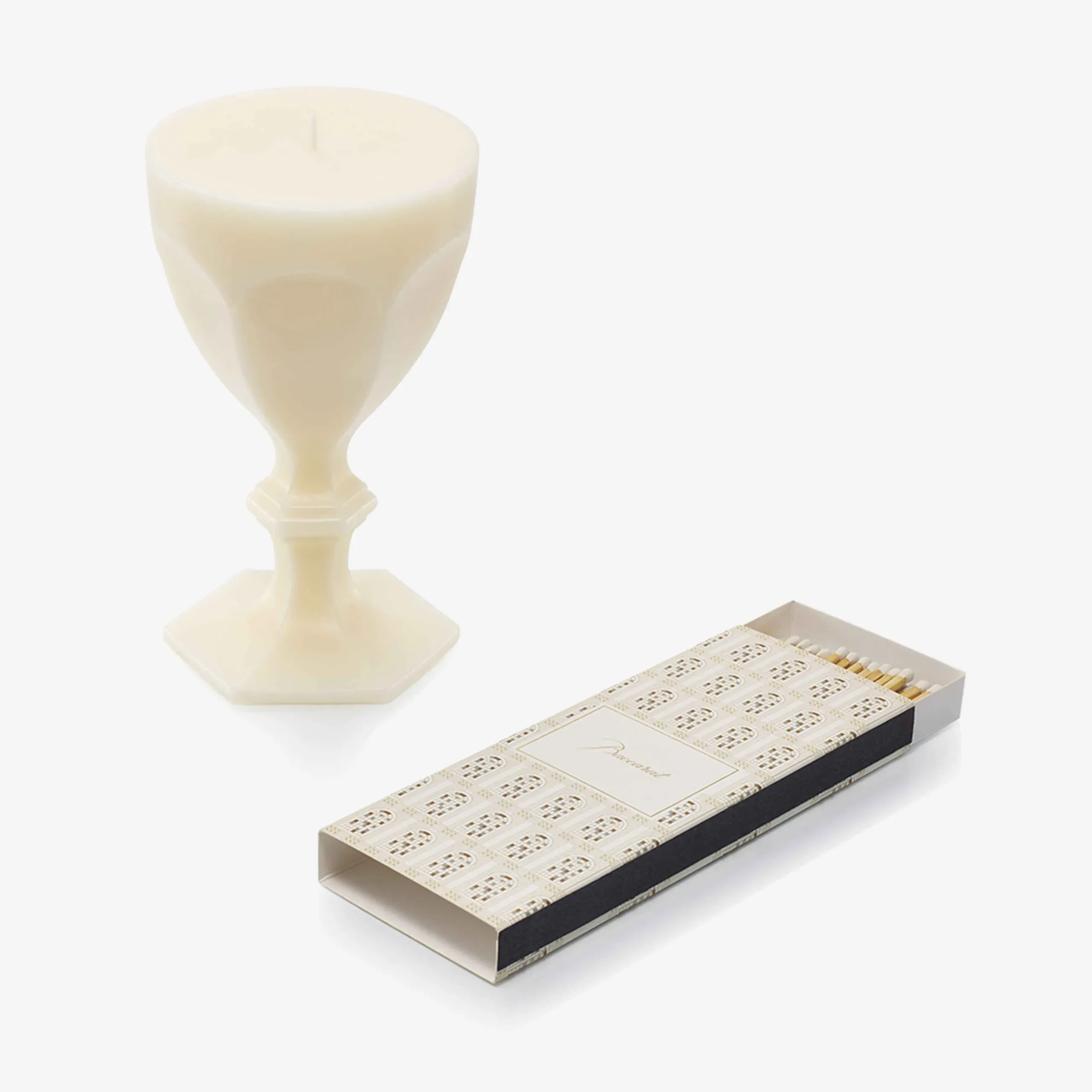 Bougies-Baccarat Bougie Verre Harcourt Ivoire