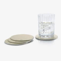Plateaux Et Dessous De Verre-Baccarat Dessous de verre Octogone Ivoire