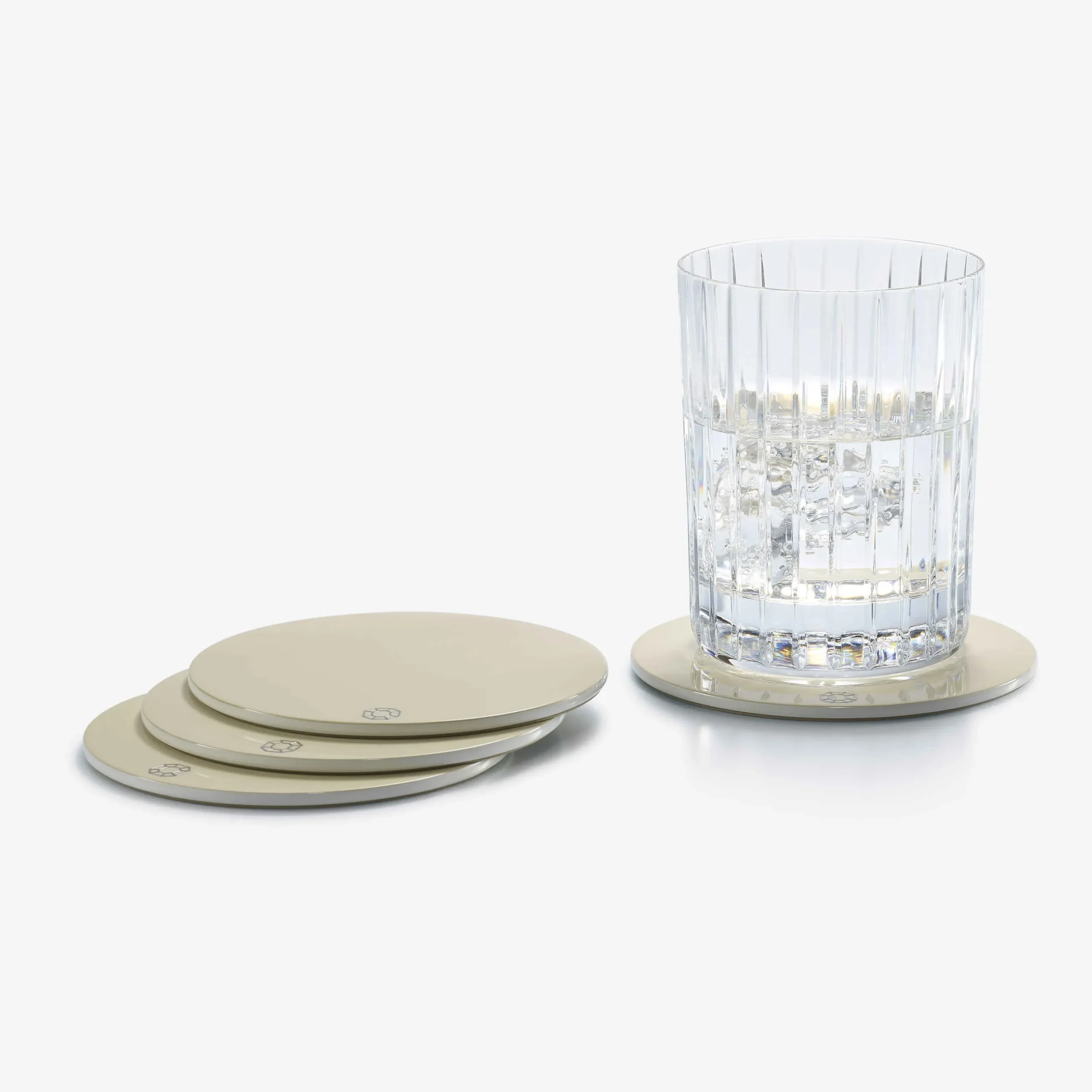 Plateaux Et Dessous De Verre-Baccarat Dessous de verre Octogone Ivoire