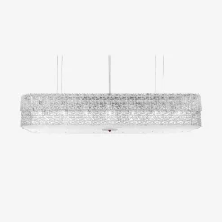 Lustres-Baccarat Lustre Tuile De Cristal Frozen Rectangulaire M