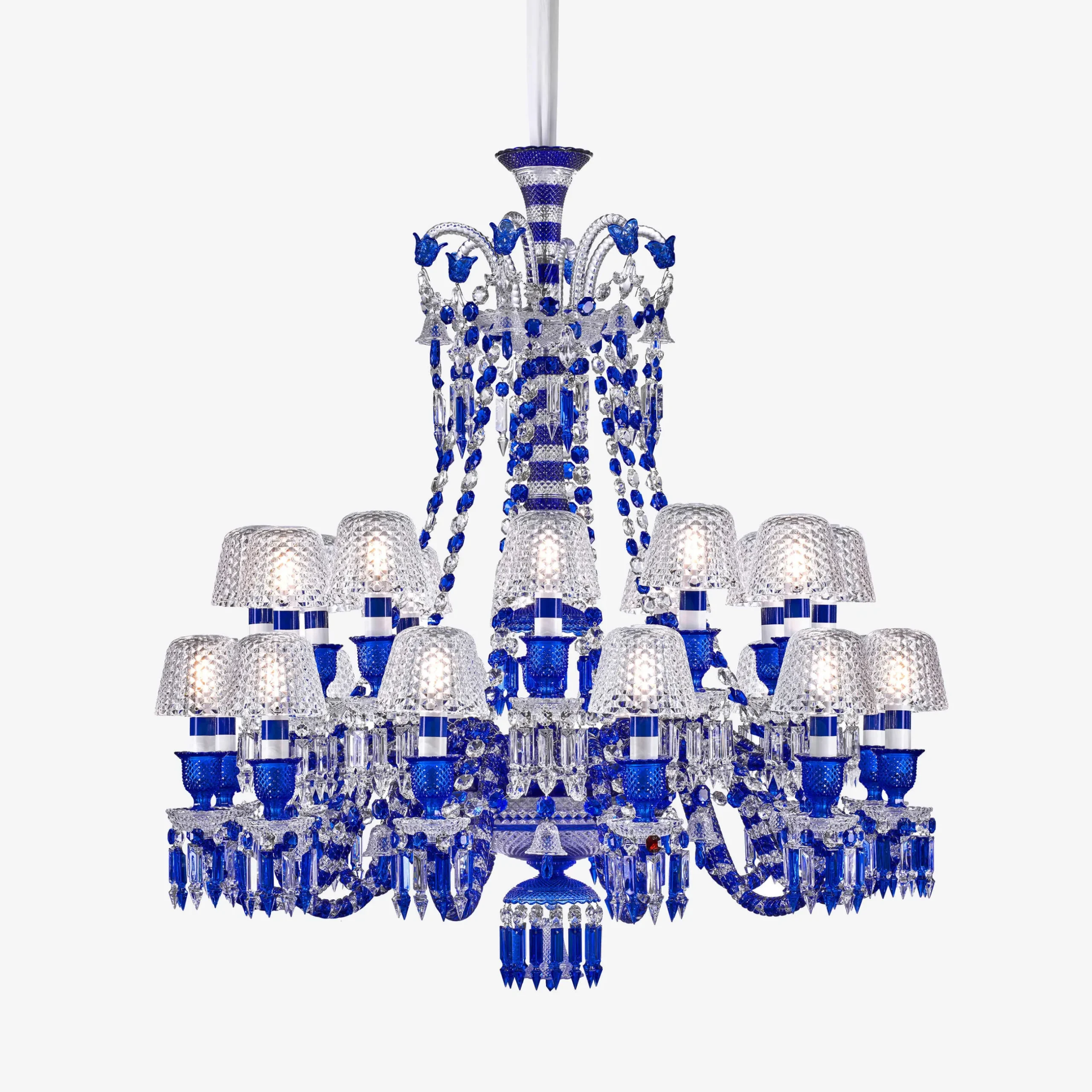 Lustres-Baccarat Lustre Zénith Faunacrystopolis Bleu (24L)