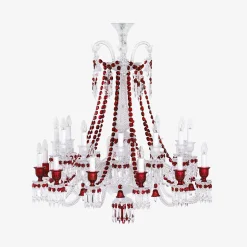 Lustres-Baccarat Lustre Zénith Rouge (24L)