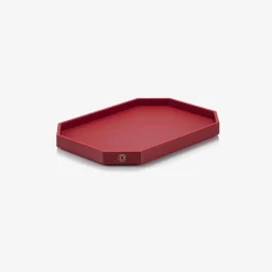 Accessoires De Bureau|Accessoires-Baccarat Plateau Octogone S Rouge