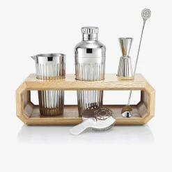 Accessoires-Baccarat Support Pour Accessoires De Bar Octogone Chêne Naturel