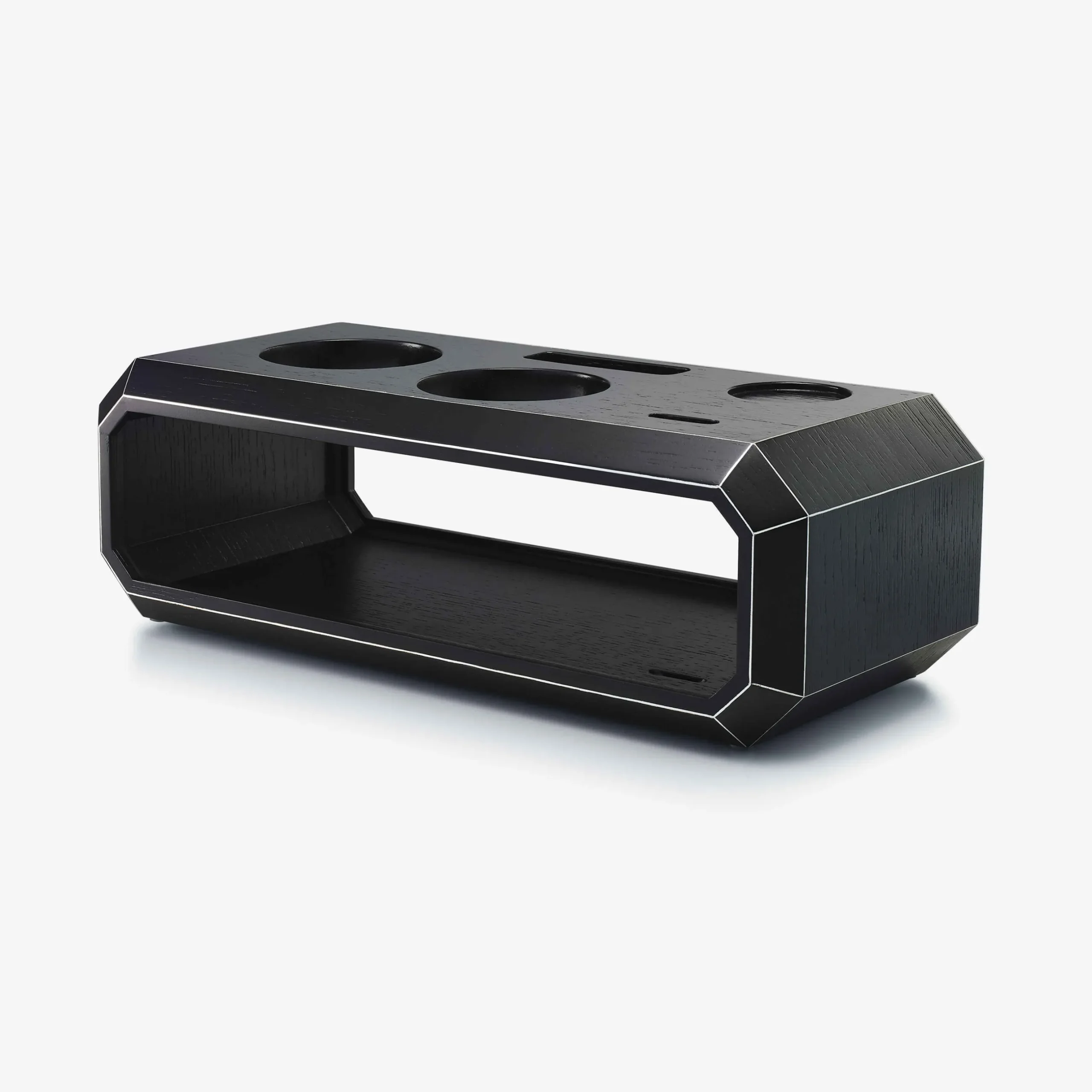 Accessoires-Baccarat Support Pour Accessoires De Bar Octogone Chêne Noir