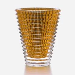 Vases-Baccarat Vase Eye Oval XL Ambre