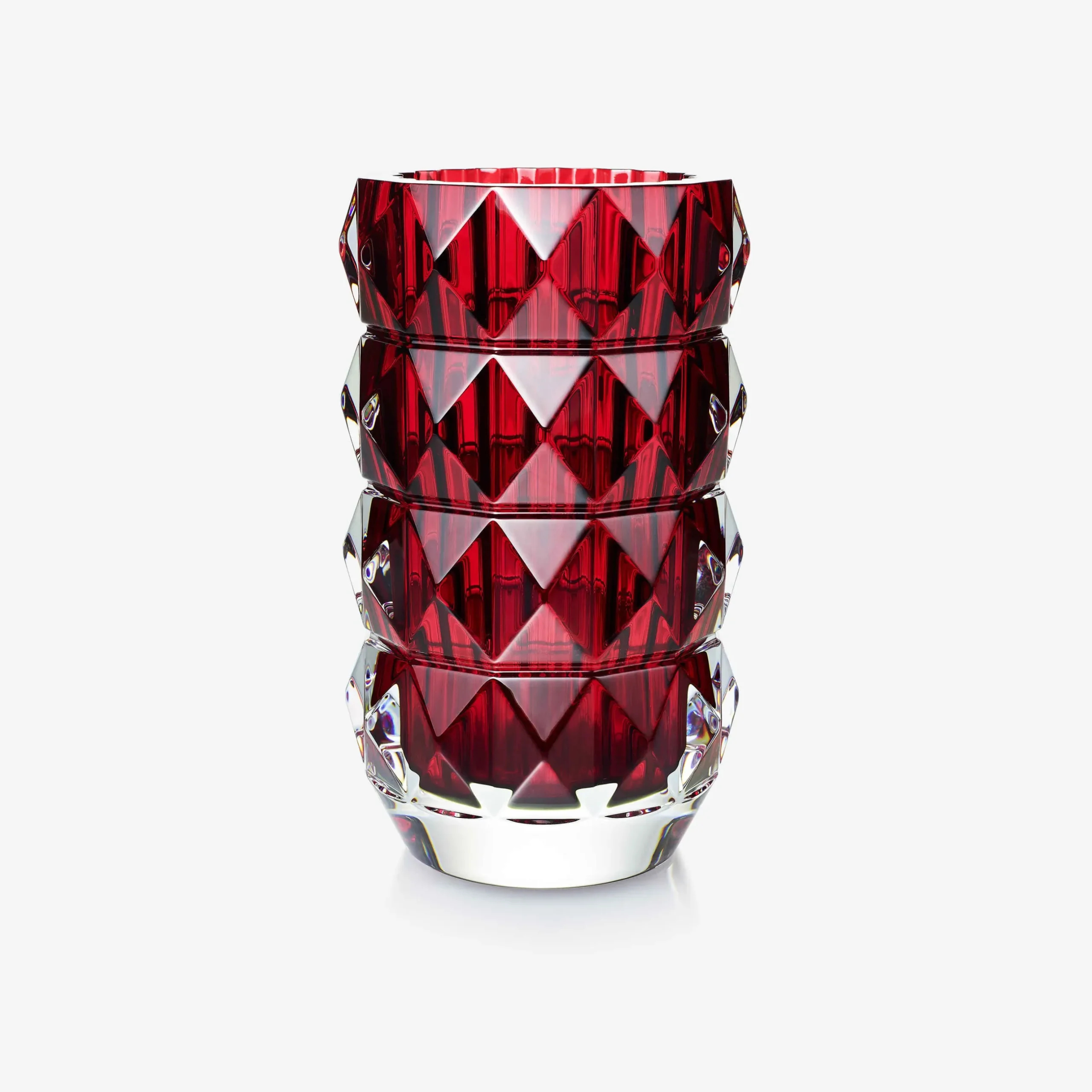 Vases-Baccarat Vase Louxor Rond M Rouge
