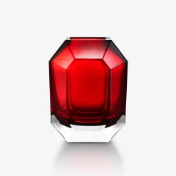 Vases-Baccarat Vase Octogone Rouge